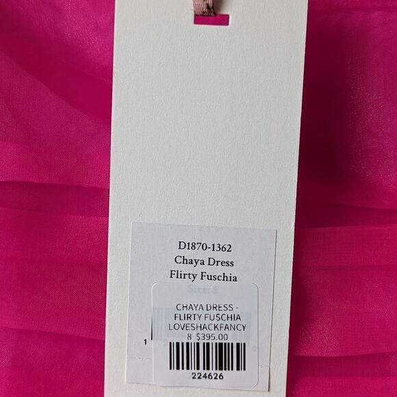 Loveshackfancy Sheer Roses Tiered Ruffled Filmy Chaya Dress Sz 8 NWT Flirty Fuch - Picture 14 of 16